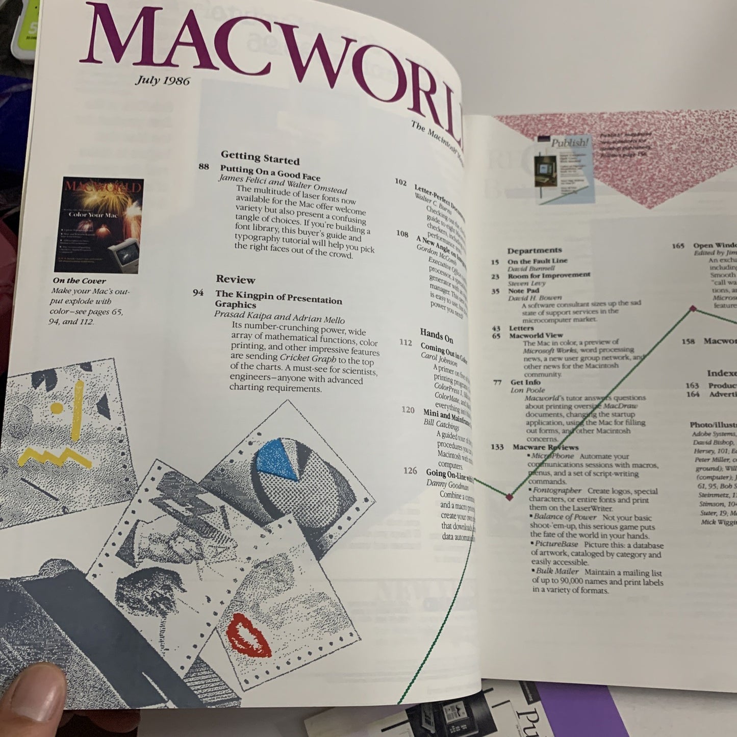 Macworld July 1986 Apple Macintosh Magazine Color Your Mac & Desktop Publishing