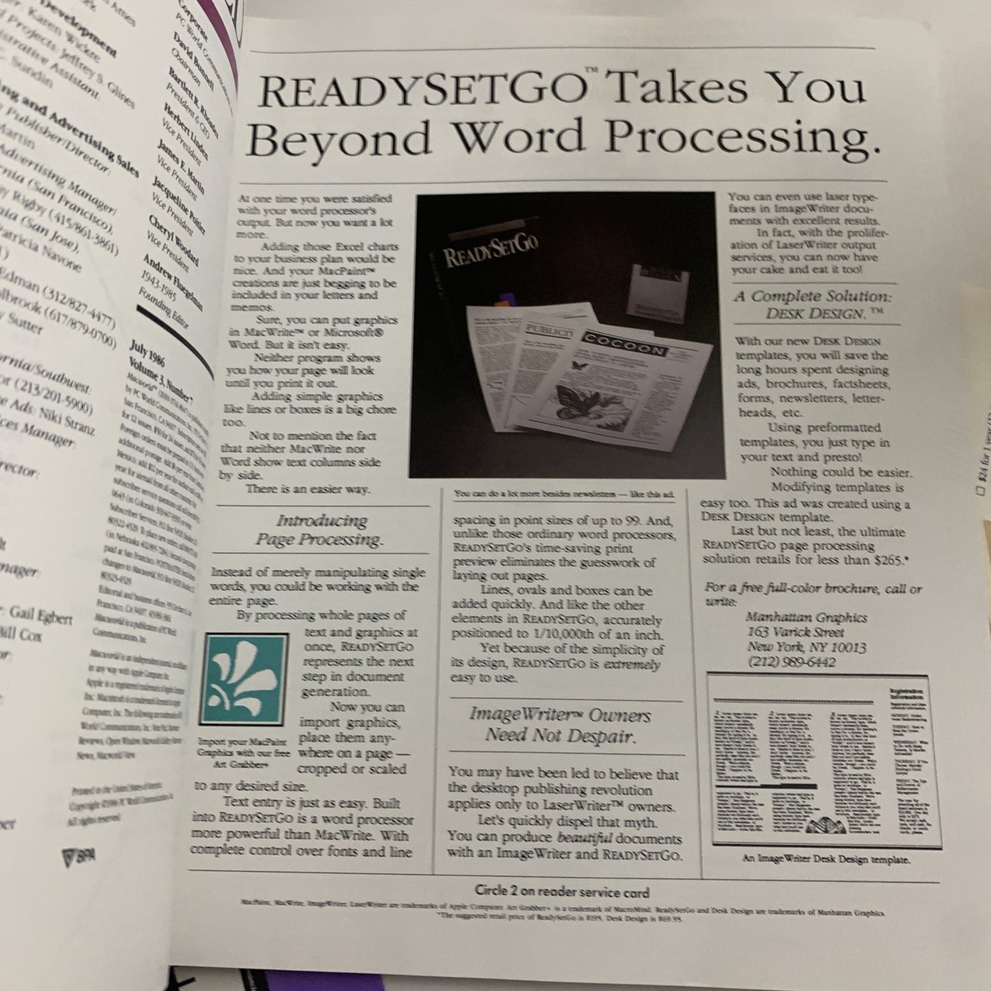 Macworld July 1986 Apple Macintosh Magazine Color Your Mac & Desktop Publishing