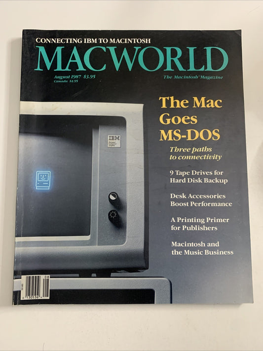 Macworld August 1987 MS-DOS On Mac Apple Macintosh Magazine