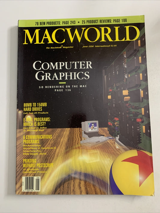 Macworld June 1990 Computer Graphics 3D Rendering Apple Macintosh Magazine