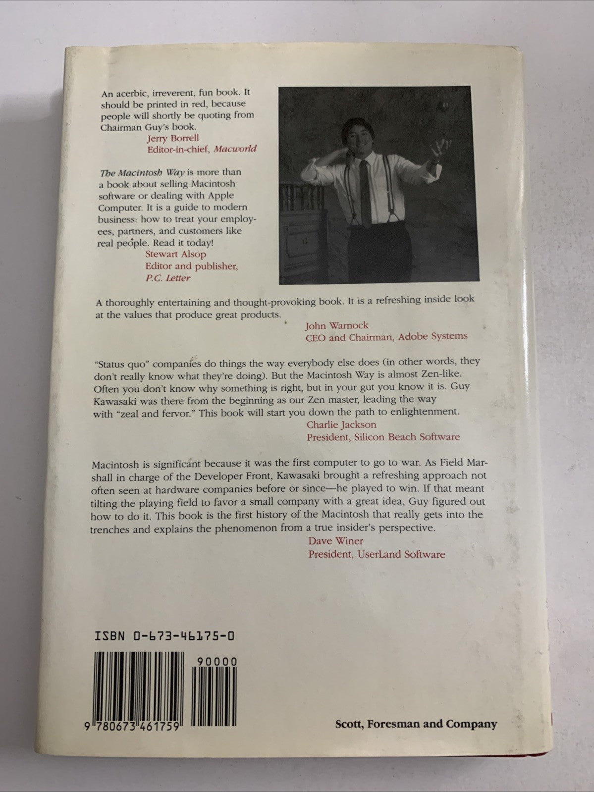 The Macintosh Way: The Art Of Guerilla Management by Guy Kawasaki 1990 HC Apple