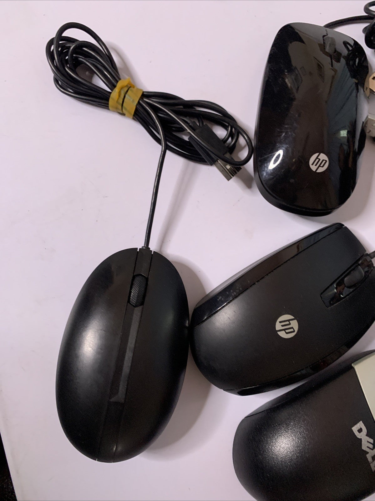 Bulk Lot 5x USB Wired Mouse 3x HP 1x Dell 1x Rapoo Tested & Working