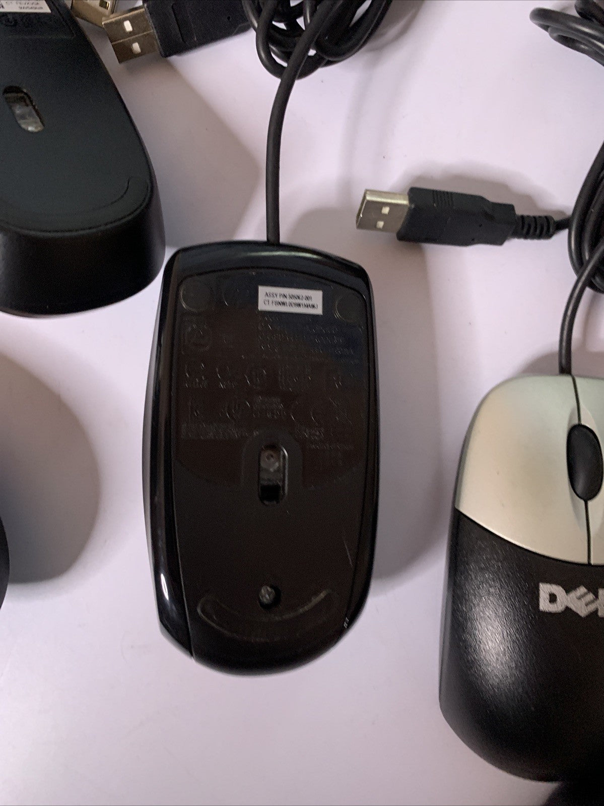 Bulk Lot 5x USB Wired Mouse 3x HP 1x Dell 1x Rapoo Tested & Working