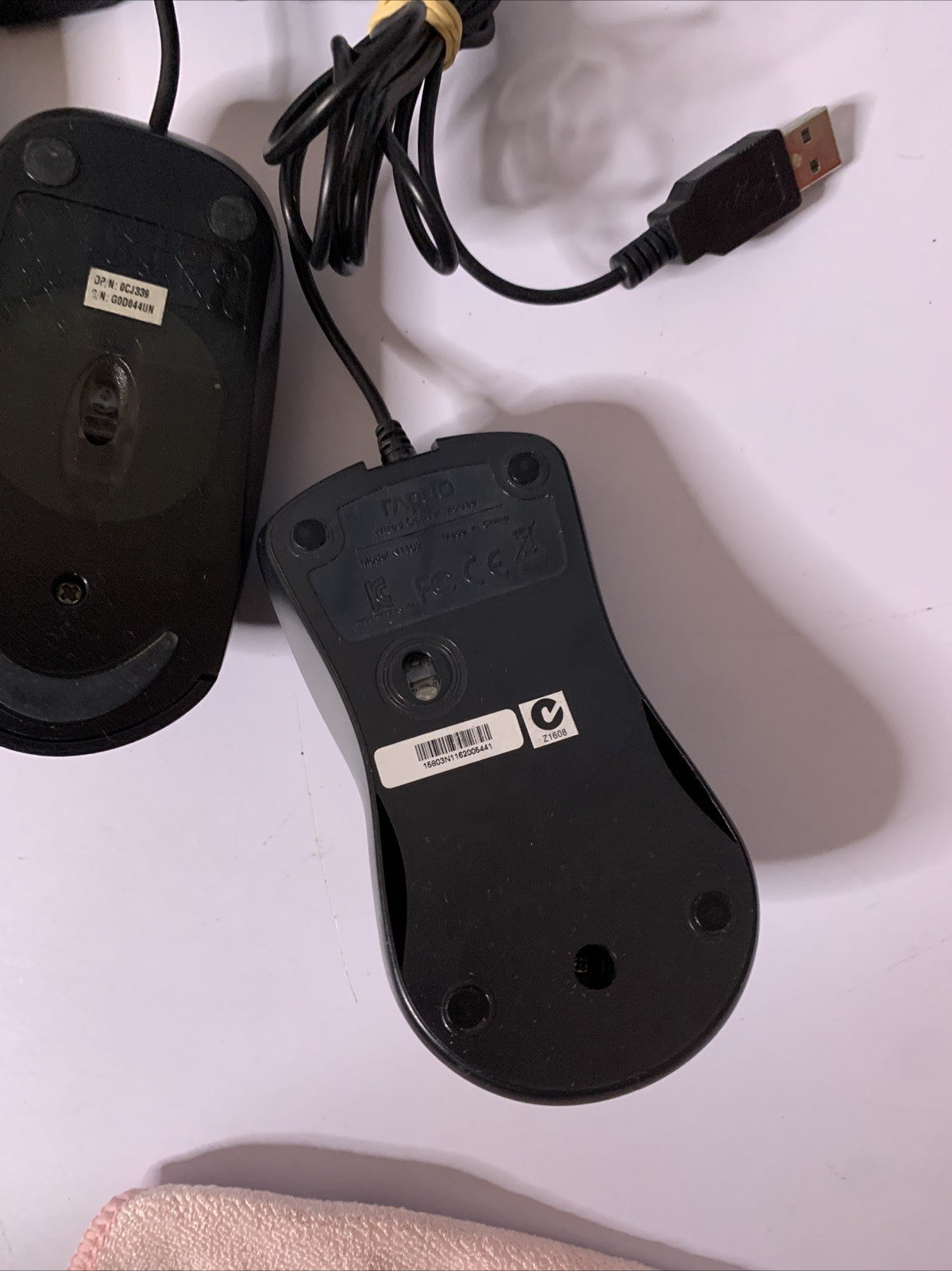 Bulk Lot 5x USB Wired Mouse 3x HP 1x Dell 1x Rapoo Tested & Working