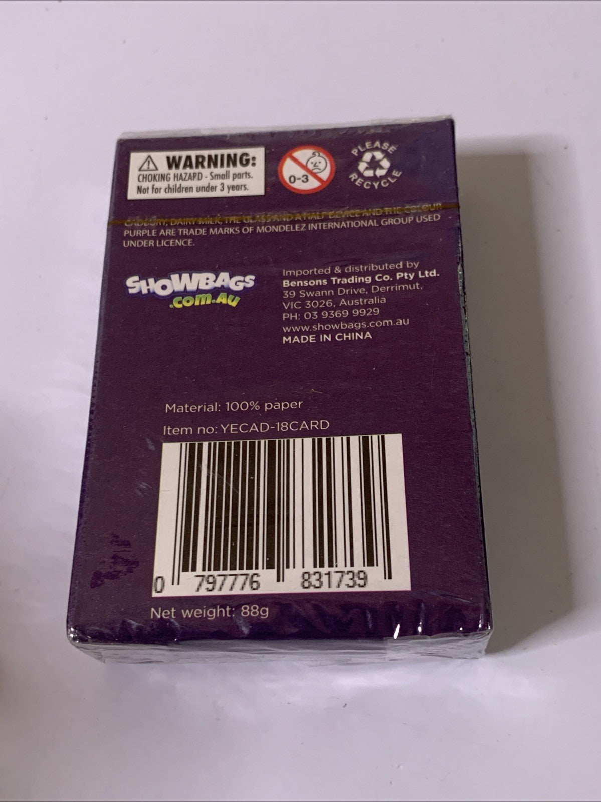 Cadbury Dairy Milk Playing Cards NEW Sealed