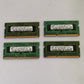 4x Samsung 1GB DDR3 RAM Sodimm Laptop 1Rx8 PC3-8500S-07-10-B1 Total 4GB