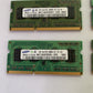 4x Samsung 1GB DDR3 RAM Sodimm Laptop 1Rx8 PC3-8500S-07-10-B1 Total 4GB