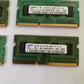 4x Samsung 1GB DDR3 RAM Sodimm Laptop 1Rx8 PC3-8500S-07-10-B1 Total 4GB