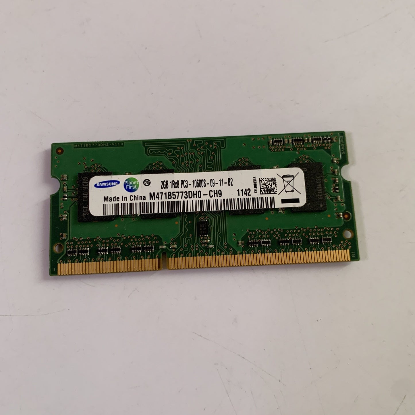 Samsung 2GB DDR3 Laptop Memory RAM 1Rx8 PC3-10600S-09-11-B2