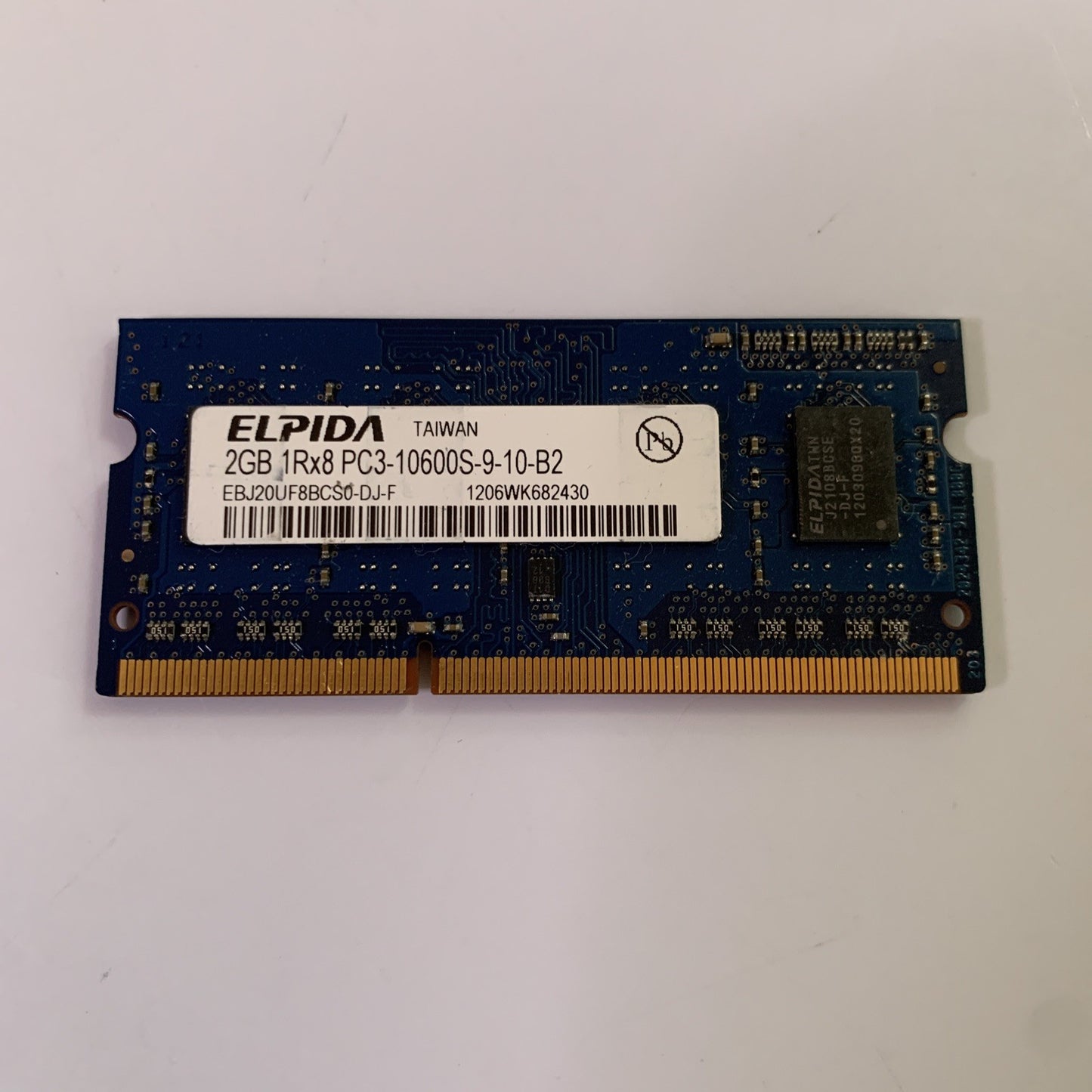 ELPIDA 2GB DDR Sodimm Laptop RAM 1Rx8 PC3-10600S-9-10-B2