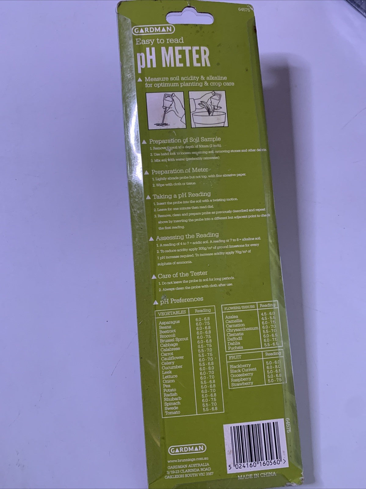 Gardman Soil pH Meter  NEW