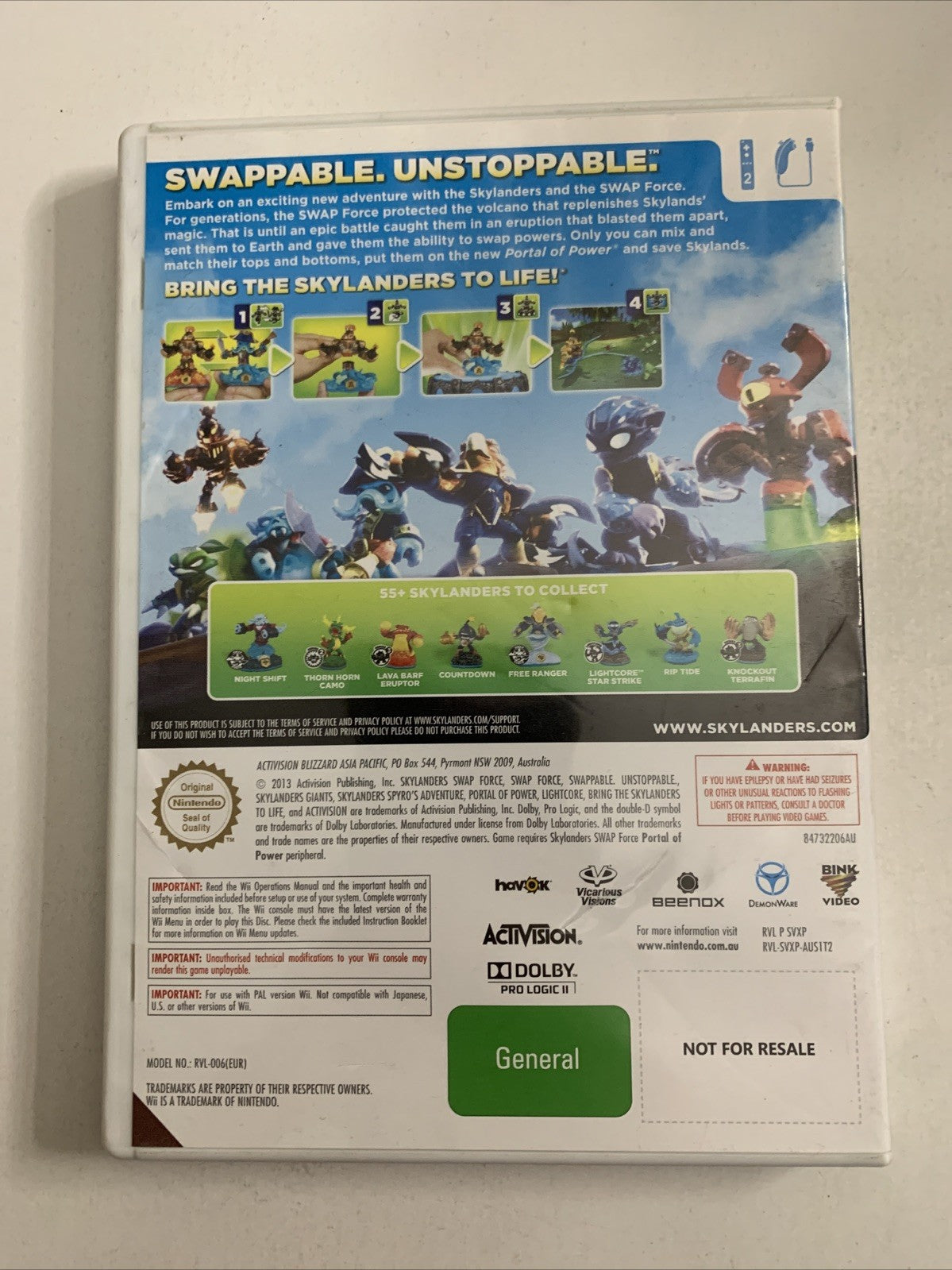 Skylanders Swap Force Nintendo Wii PAL Game