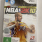 NBA 2K10 Nintendo Wii PAL Kobe Bryant Cover Game Complete