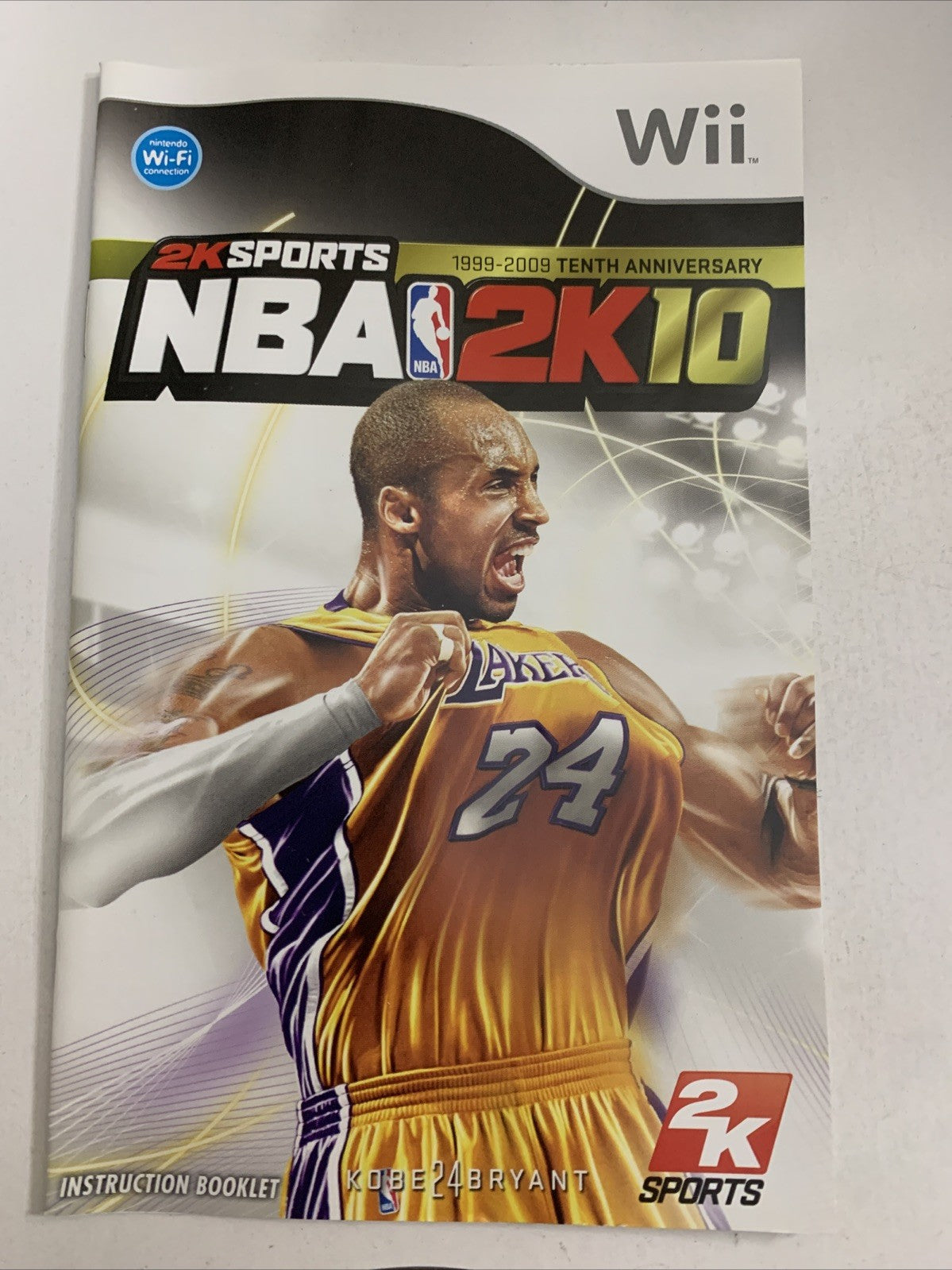 NBA 2K10 Nintendo Wii PAL Kobe Bryant Cover Game Complete