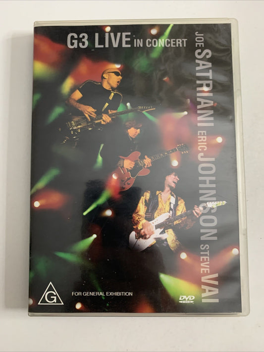 G3 Live In Concert : Joe Satriani, Eric Johnson & Steve Vai (DVD, 1996)