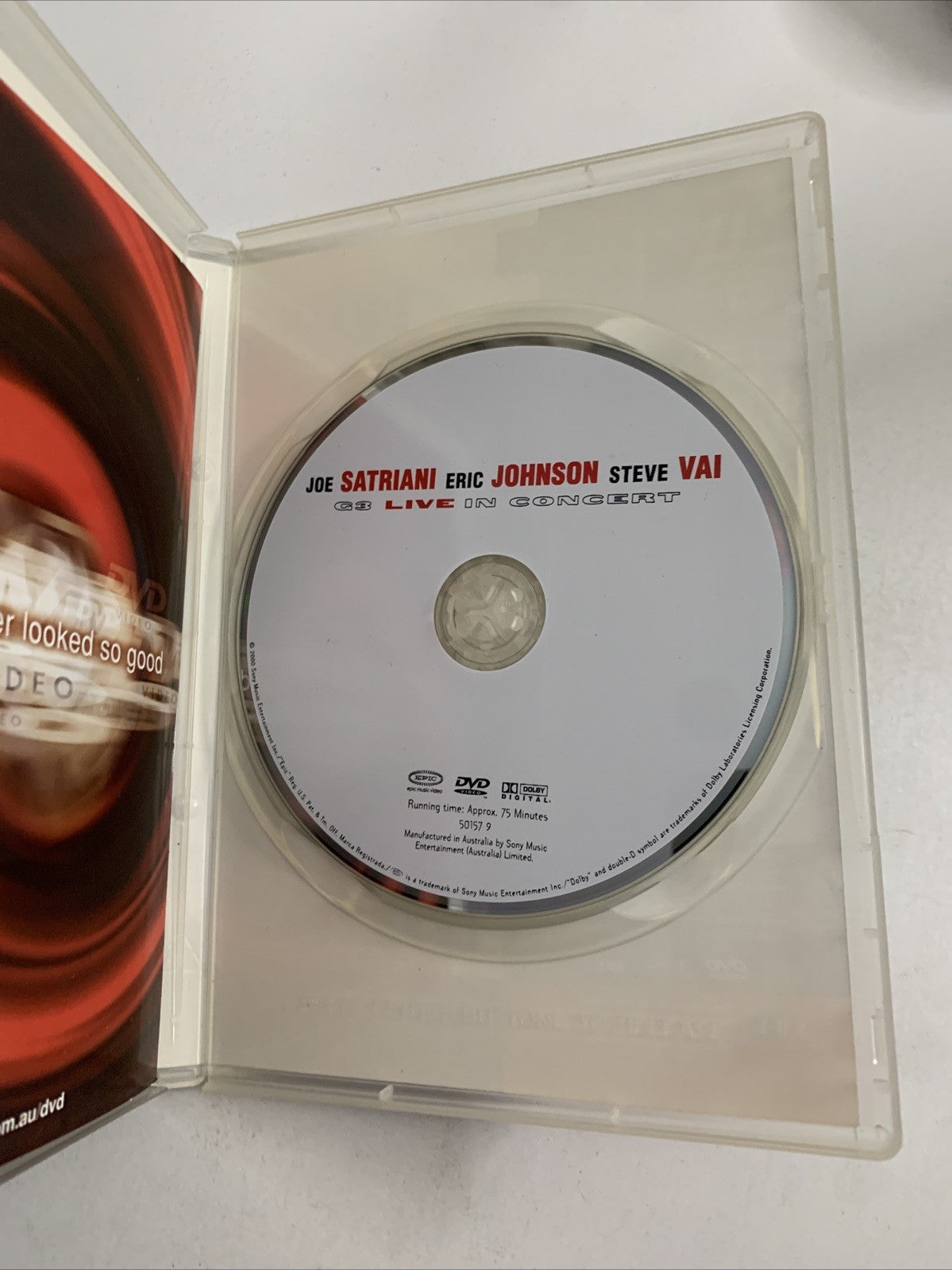 G3 Live In Concert : Joe Satriani, Eric Johnson & Steve Vai (DVD, 1996)