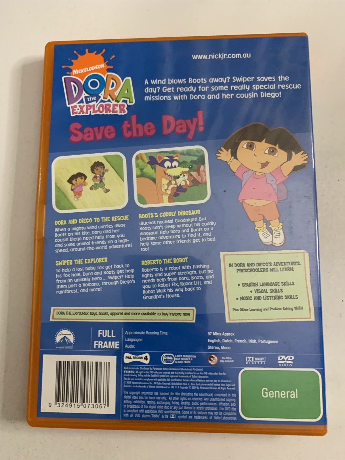 Dora The Explorer : Save the Day! (DVD, 2000) Animation Region 4
