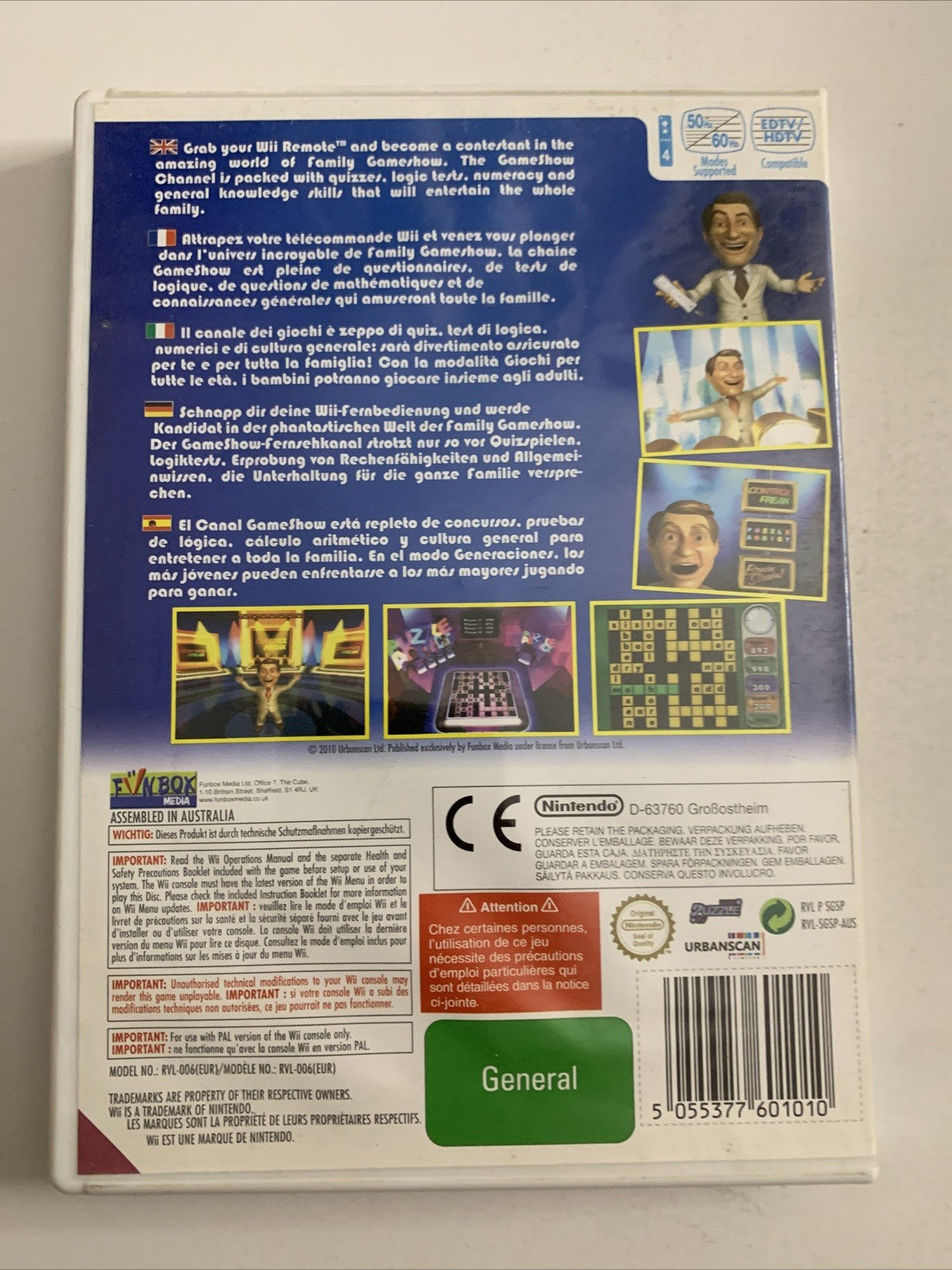 Family Gameshow: 3 Shows In 1 Nintendo Wii PAL Game Complete