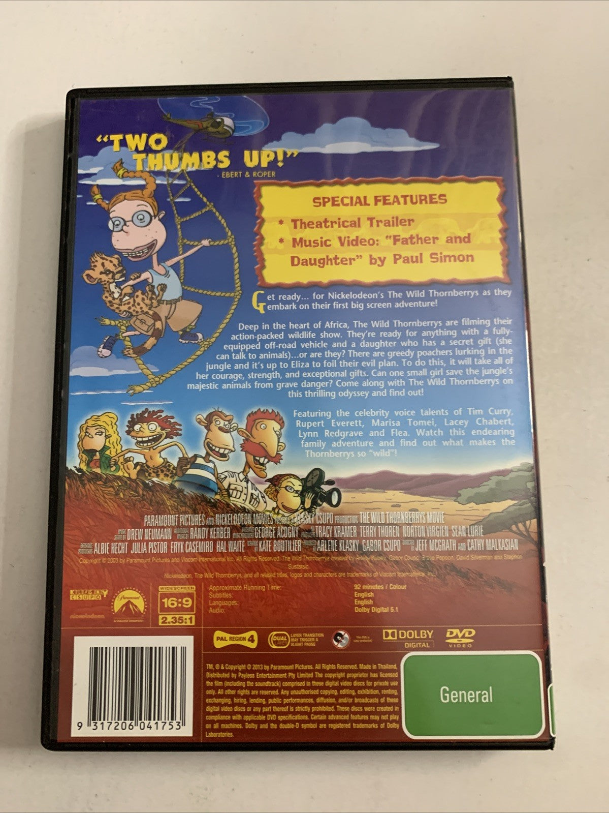 The Wild Thornberrys Movie (DVD, 2003) Animation Region 4