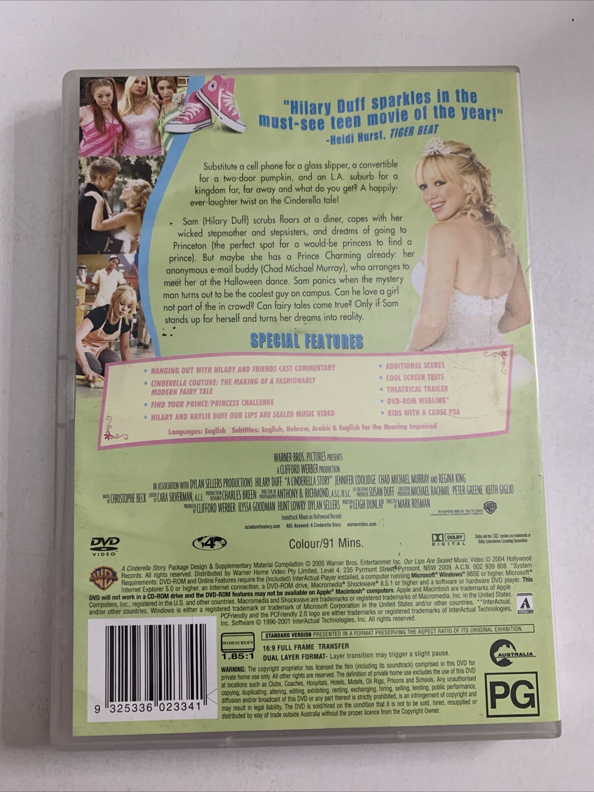 A Cinderella Story (DVD, 2004) Hillary Duff Region 4