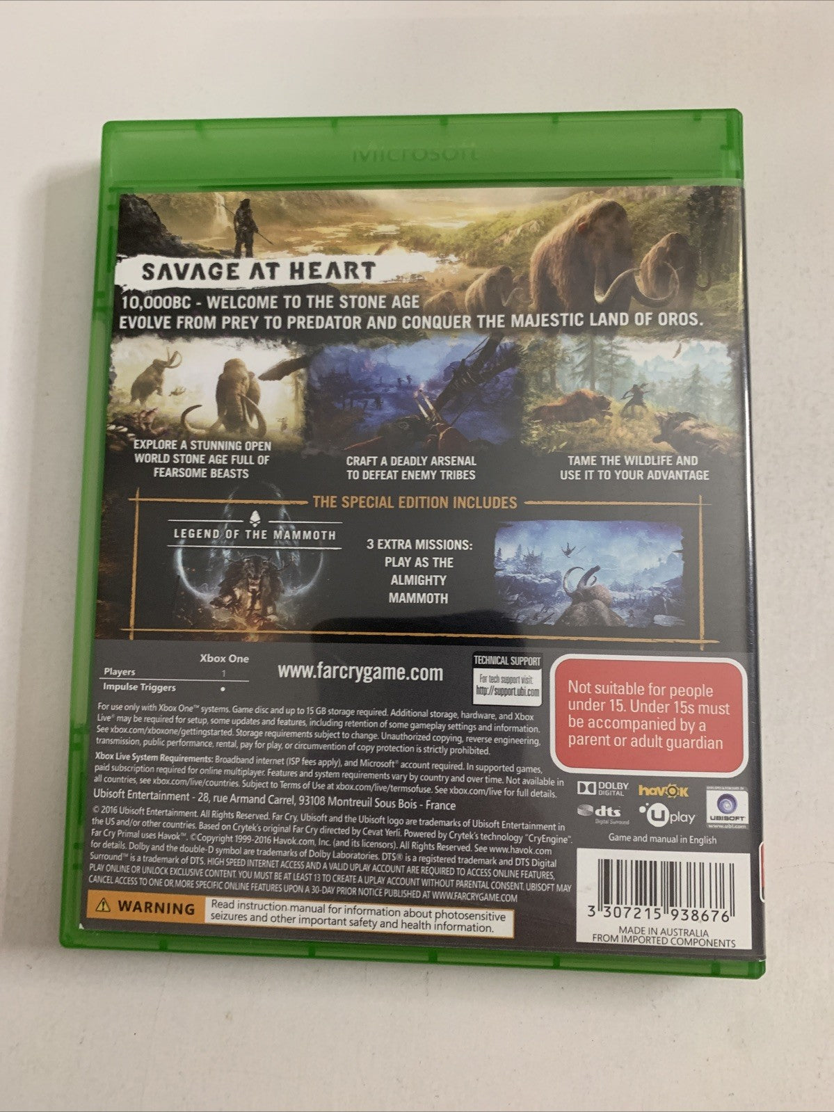 Far Cry Primal Special Edition  Microsoft Xbox One 2016 Game