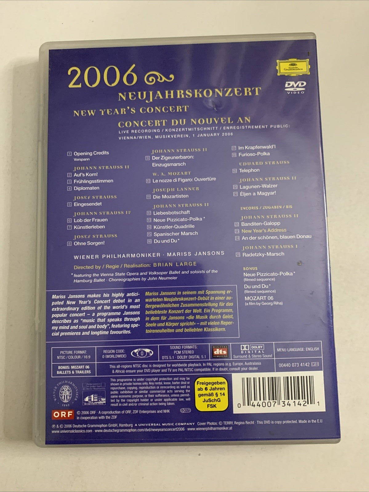 2006 Neujahrskonzert New Year's Concert (DVD, 2006) Wiener Philharmoniker
