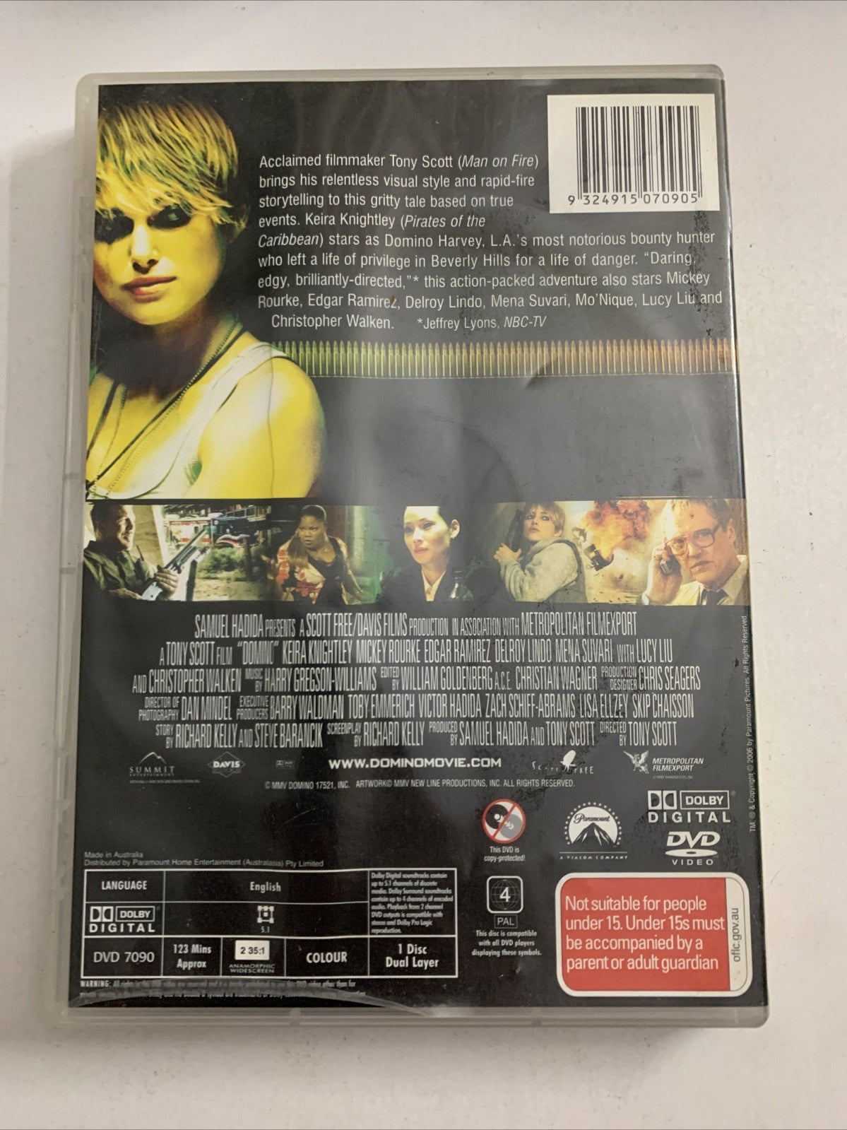 Domino (DVD, 2005) Mickey Rourke, Edgar Ramirez, Mena Suvari, Keira Knightly