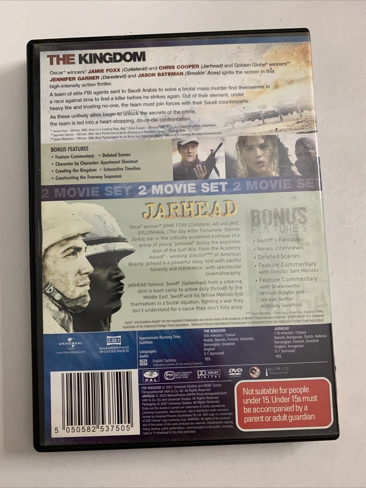 The Kingdom / Jarhead (DVD, 2007) Jamie Foxx  Region 4 &2