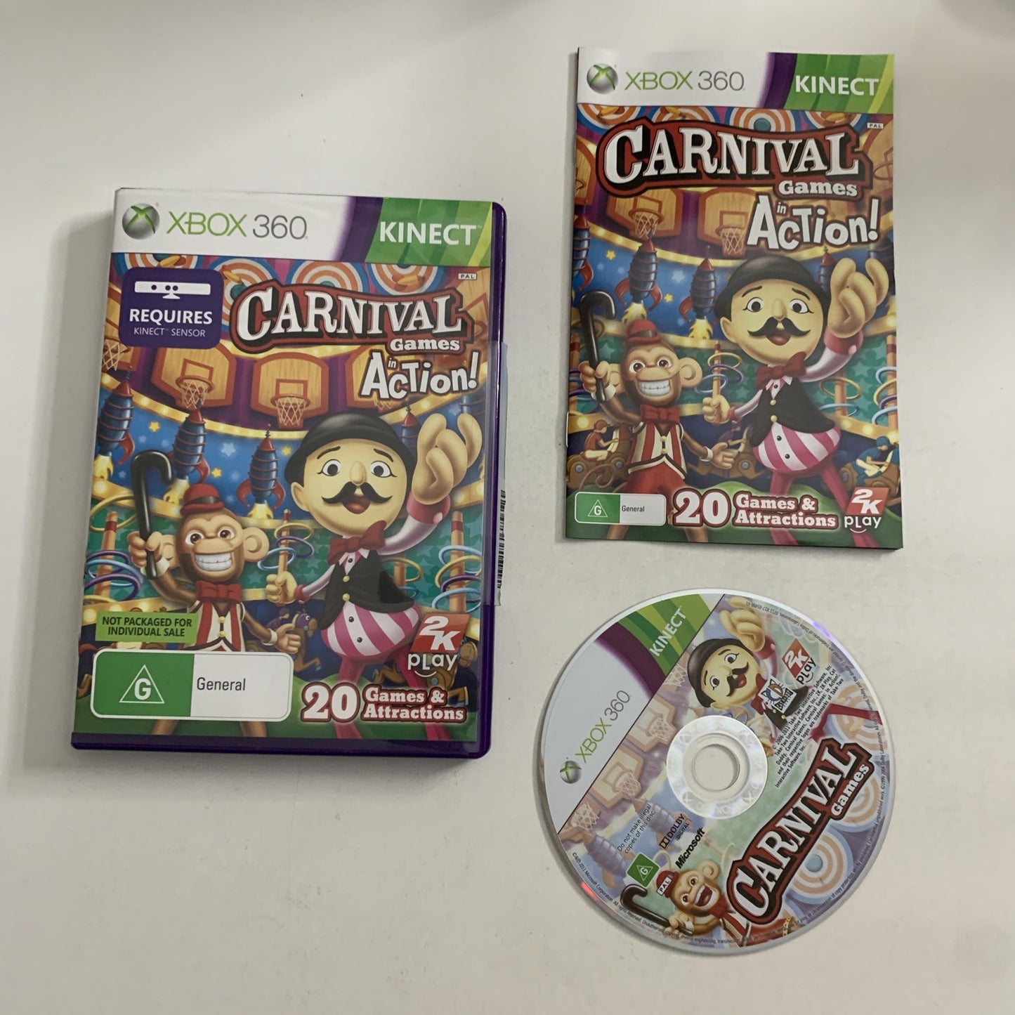 Carnival Games In Action  Microsoft XBOX 360 PAL Game
