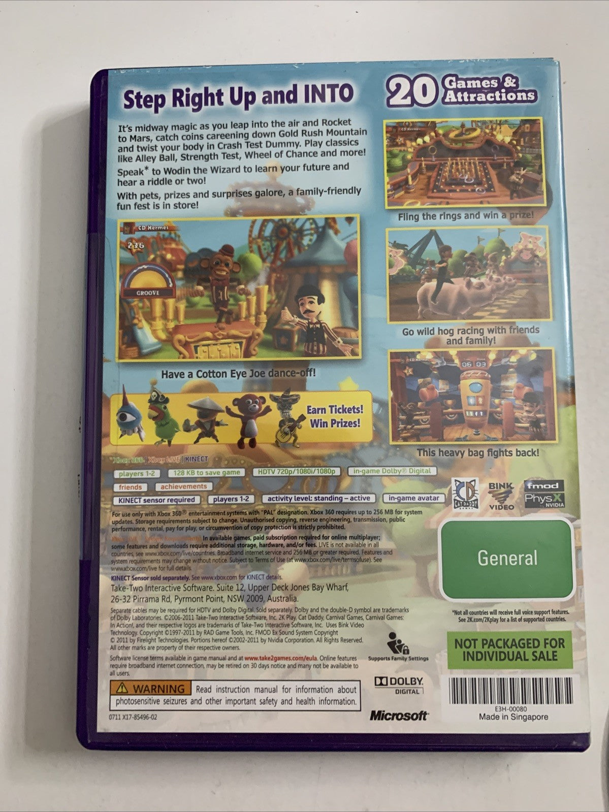 Carnival Games In Action  Microsoft XBOX 360 PAL Game