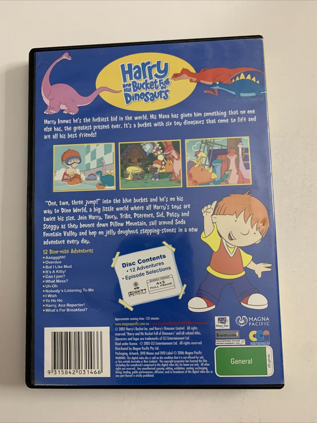 Harry And His Bucket Full of Dinosaurs : To Dino World & Back (DVD,2005) Region4