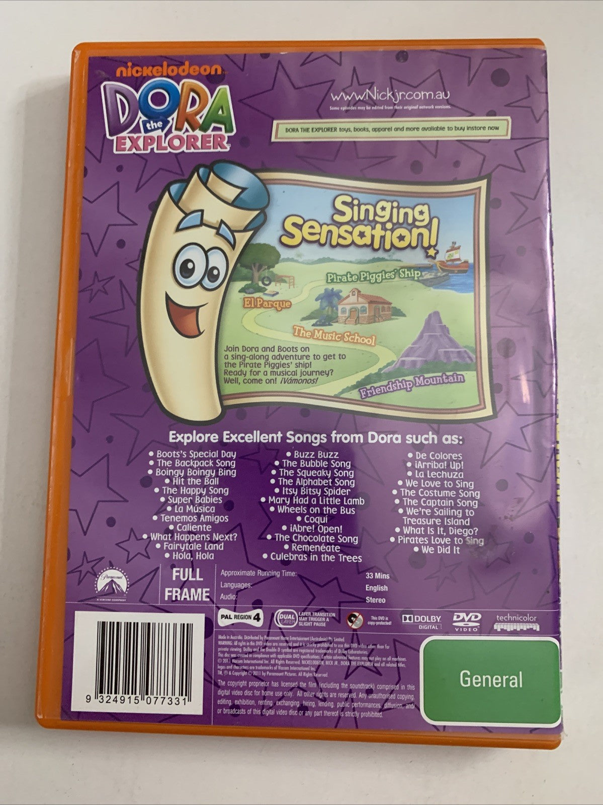 Dora The Explorer Singing Sensation (DVD, 2010) Nickelodeon Animation Region 4