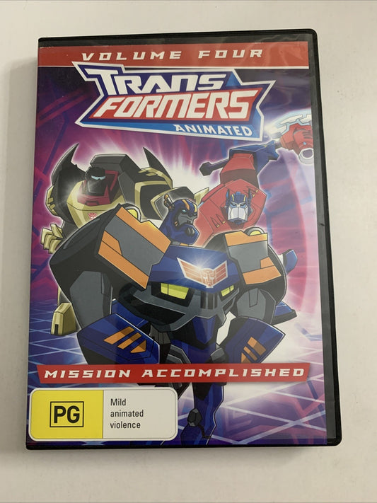 Transformers Animated : Mission Accomplished Vol 4 (DVD, 1986) Region 4