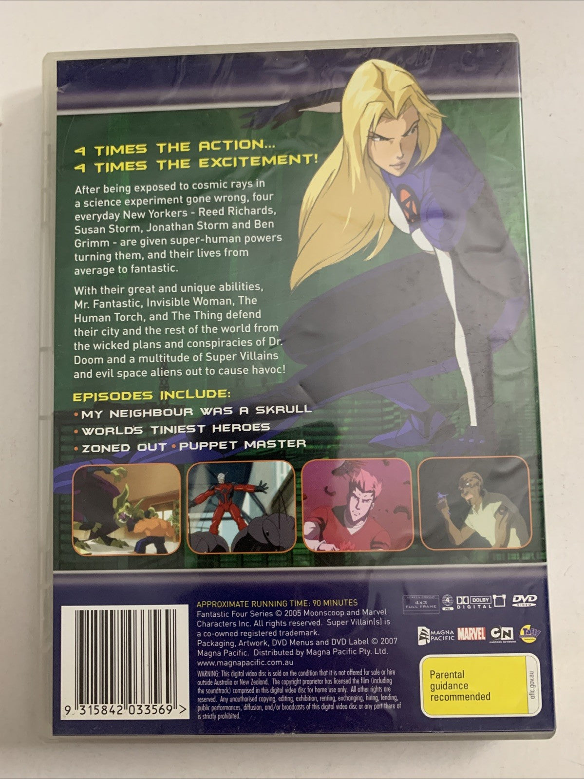 Fantastic Four World's Greatest Heroes : Volume 2 (DVD, 1994) Animation Region 4