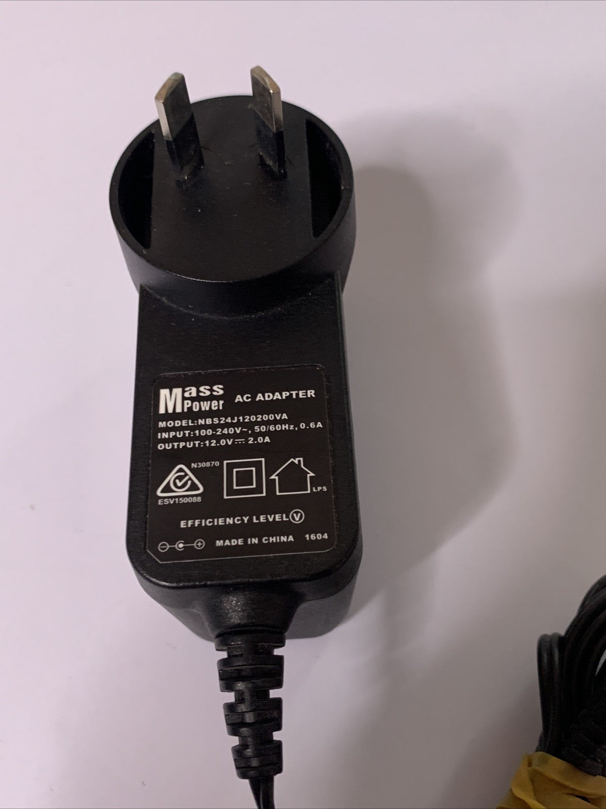 Mass Power NBS24J120200VA AC Adapter 12V 2A Power Supply 3.5mm