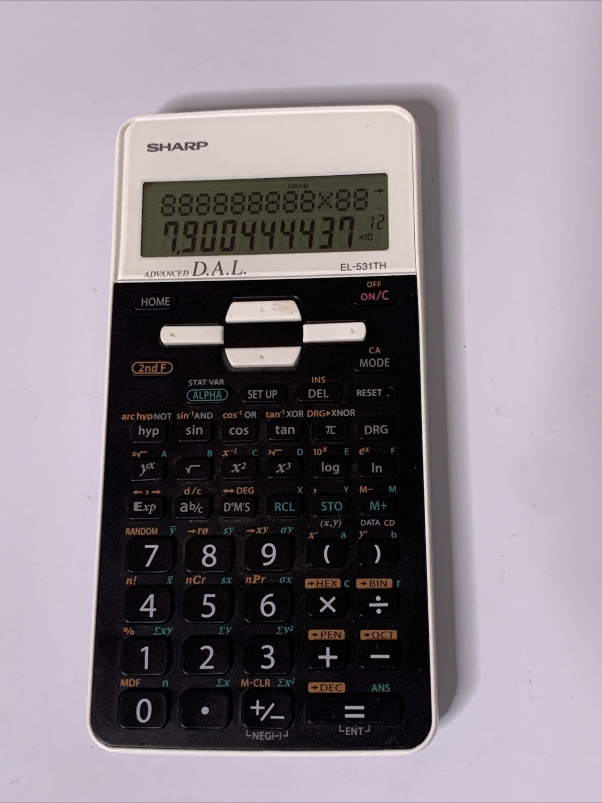 Sharp EL-531TH Scientific Calculator With Cover White