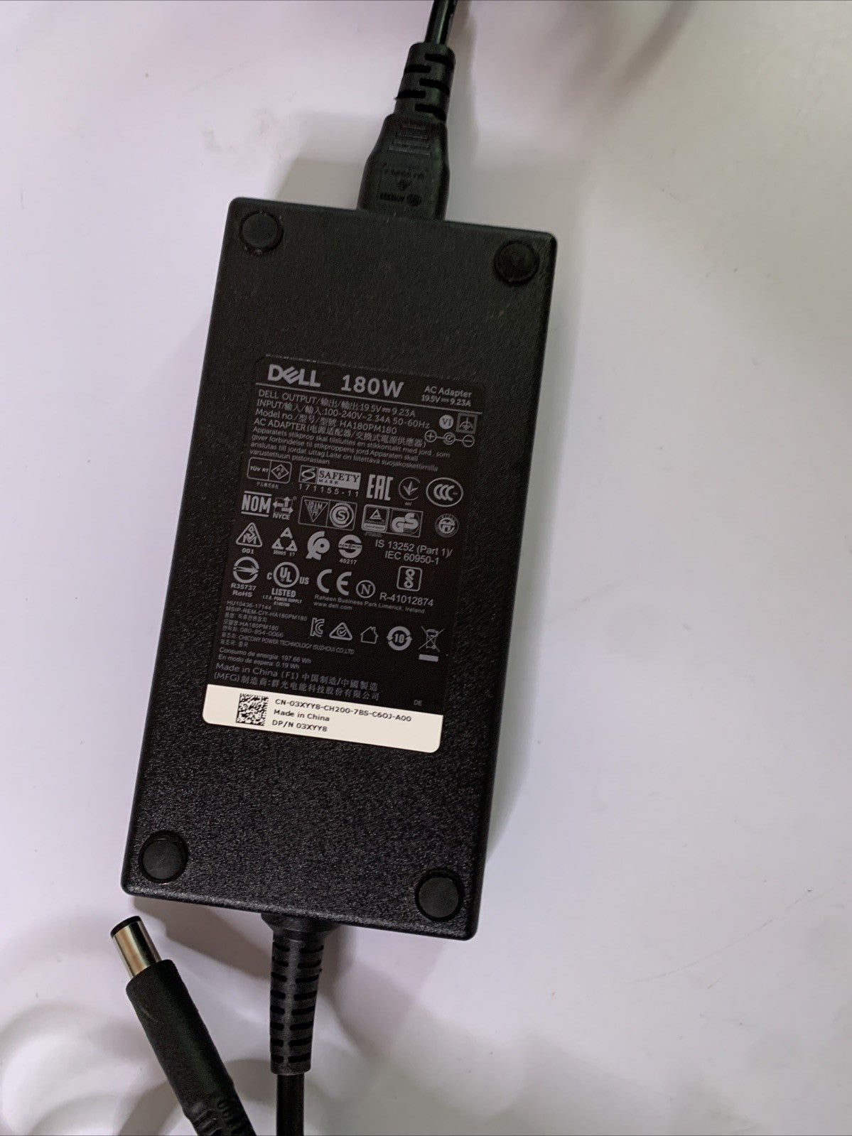 Genuine Dell HA180PM180 Laptop Power Supply 19.5V 9.23A 180W AC Adapter