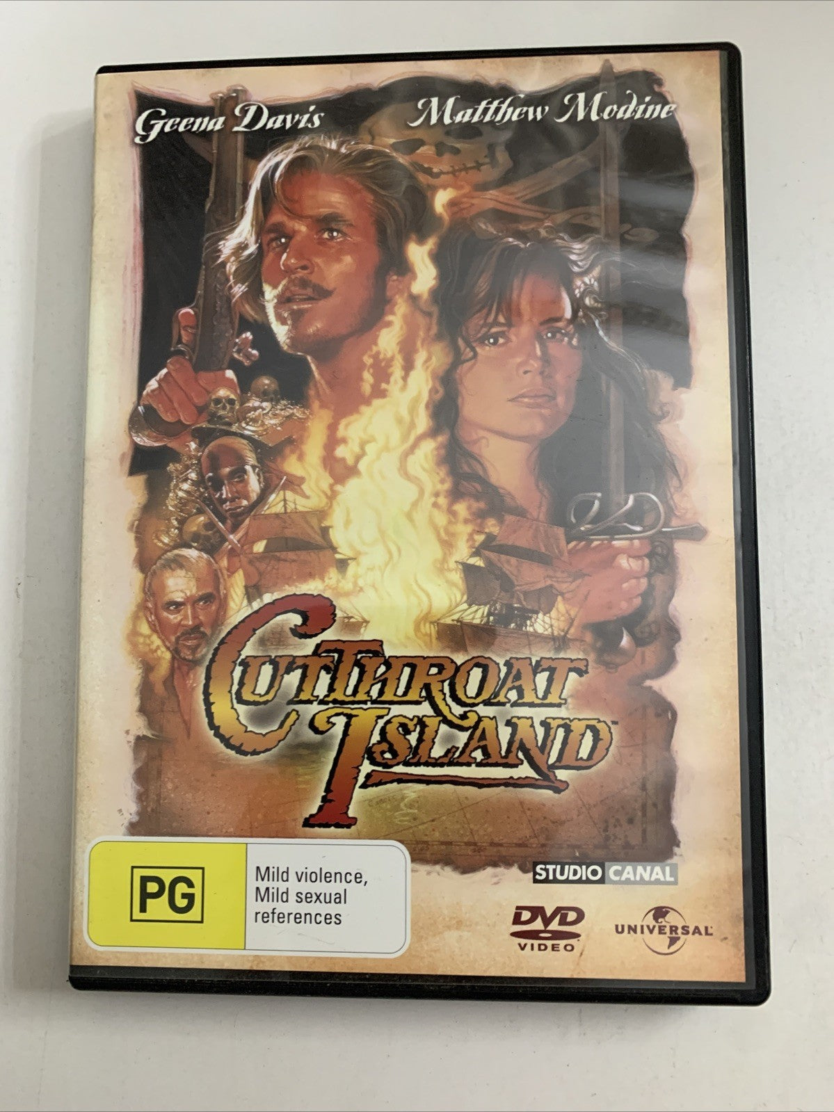 Cutthroat Island (DVD, 1995) Frank Langella, Geena Davis, Matthew Modine Region4