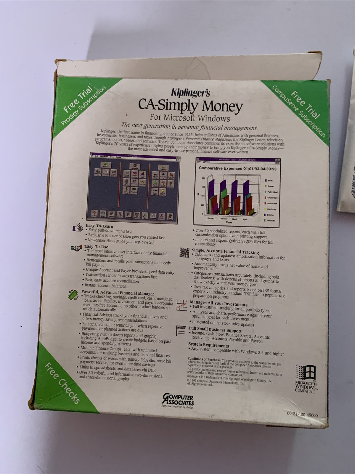 Kiplingers CA-Simply Money Vintage Software For Windows 3.5" Floppy With Box