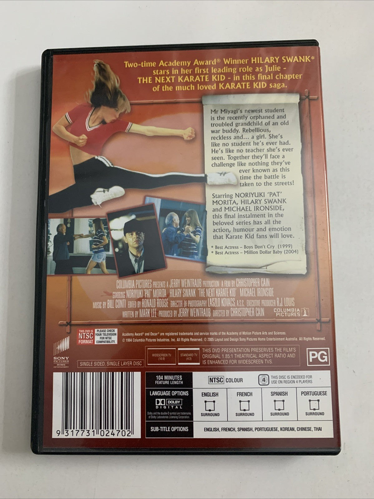 The Next Karate Kid (DVD, 1994) Pat Morita, Hilary Swank  Region 4