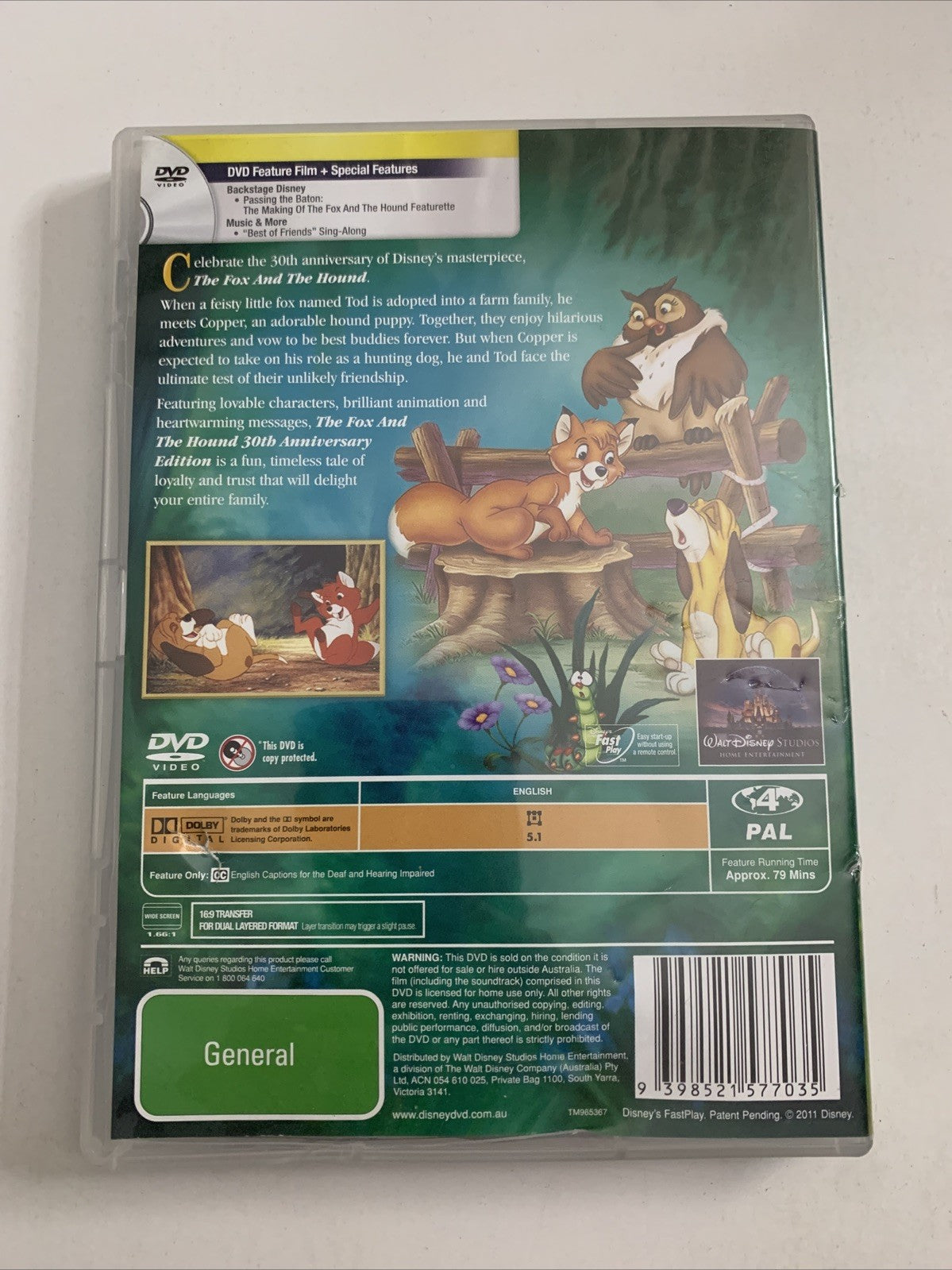 The Fox And The Hound : 30th Anniversary Edition (DVD, 1981) Disney Animation