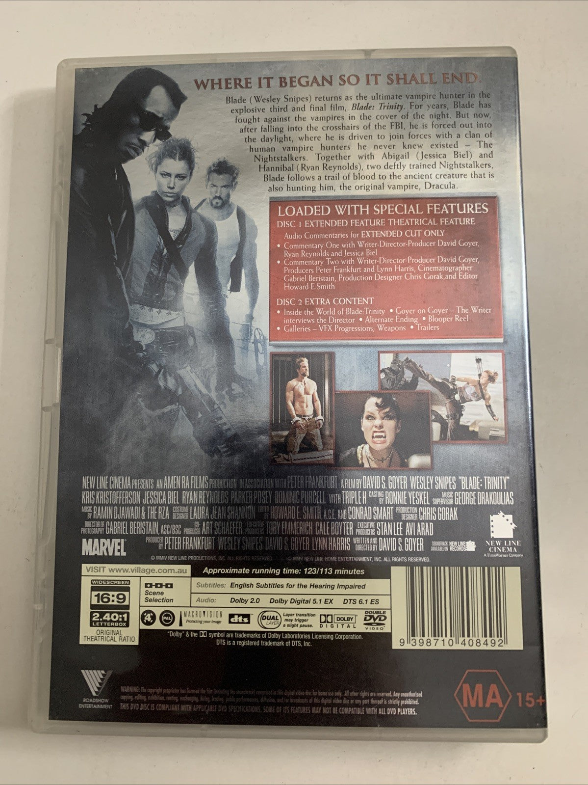 Blade Trinity (DVD, 2004, 2-Disc Edition) Wesley Snipes Region 4