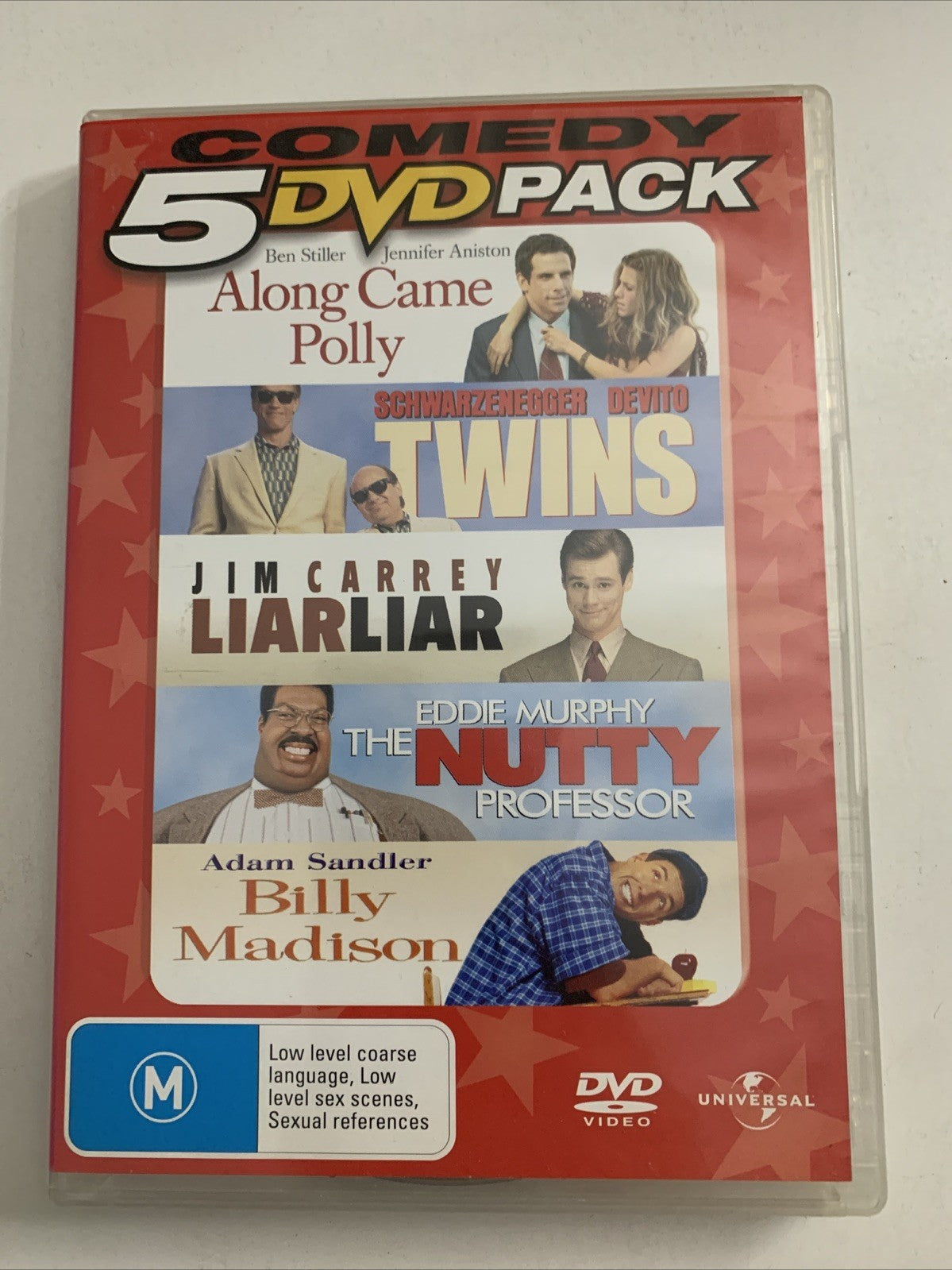 Along Came Polly / Twins / Liar Liar / Nutty Professor / Billy Madison (DVD)