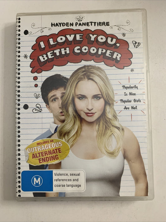 I Love You, Beth Cooper (DVD, 2009) Hayden Panettiere, Paul Rust Region 4