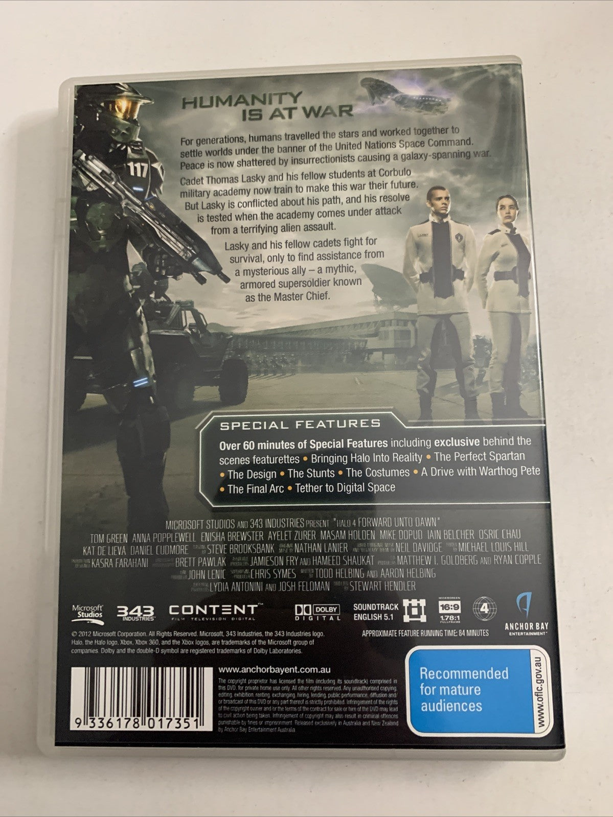 Halo 4 Forward Unto Dawn (DVD, 2012) Region 4