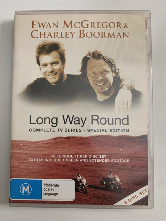 Long Way Round Complete TV Series (DVD, 2004) Ewan McGregor, Charley Boorman NEW