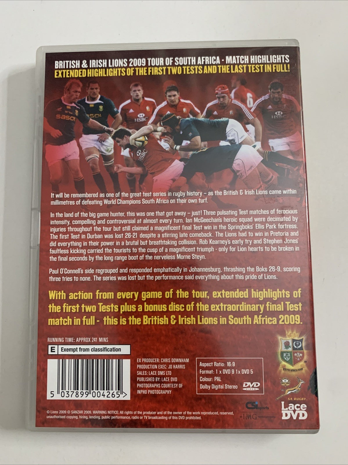 British & Irish Lions 2009 Match Highlights (DVD, 2009) All Regions