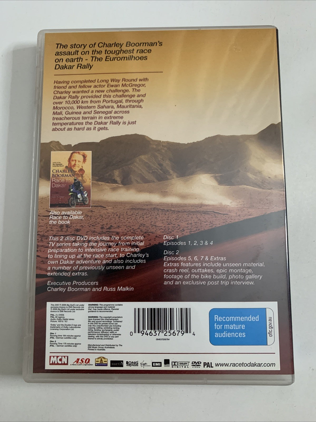 Charley Boorman Race To Dakar (DVD, 2006) 2-Disc All Regions