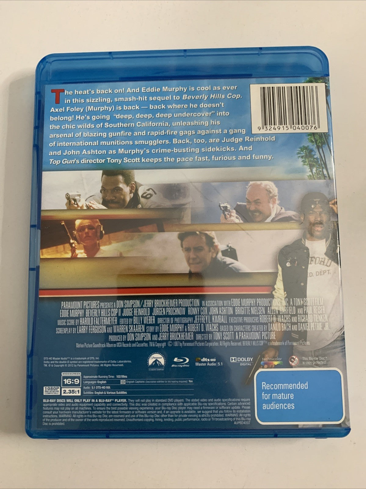 Beverly Hills Cop II (Blu-ray, 1987) Eddie Murphy  Region B