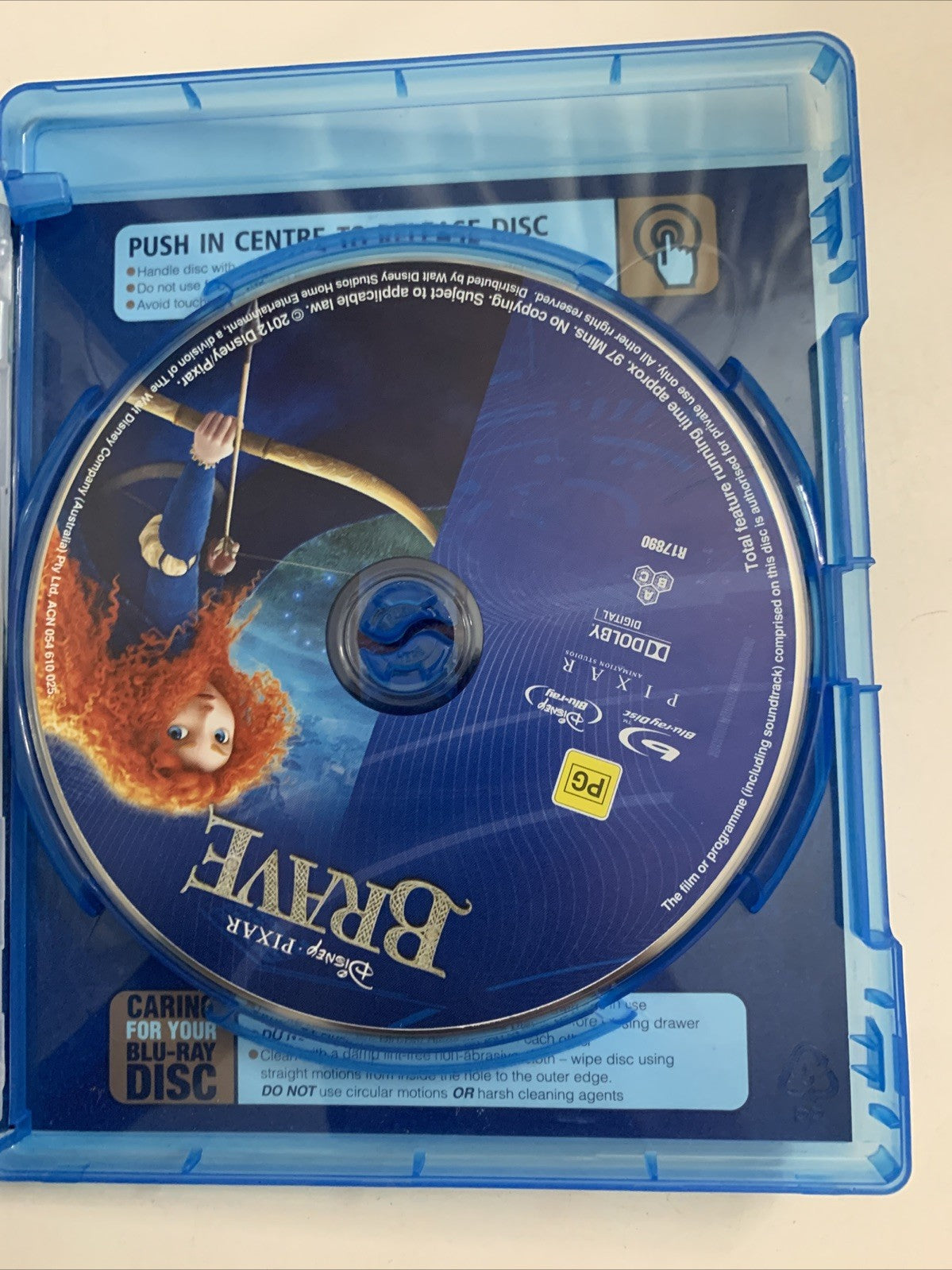 Brave (Blu-ray + DVD, 2012) Disney Animated Film Region B &4